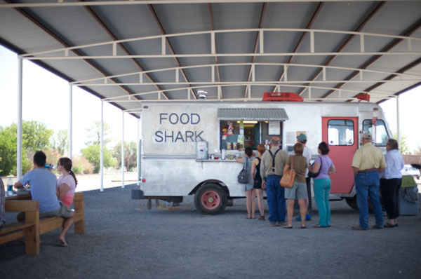 Food trailers are all the rage these days and Food Shark kills it here. My fave is the 'Marfalafel'.